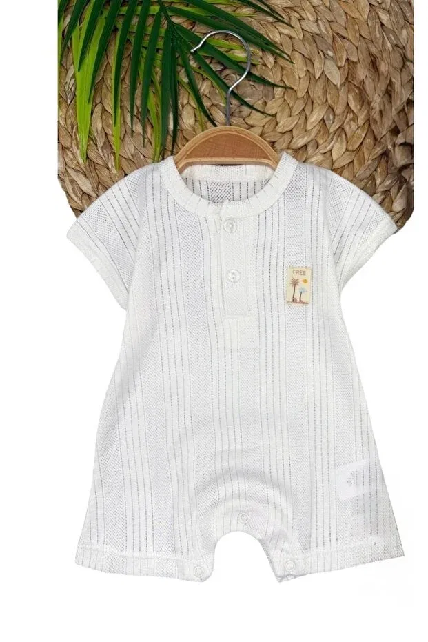 Детское боди-комбинезон с жаккардом Beybifresh, White — фото 2