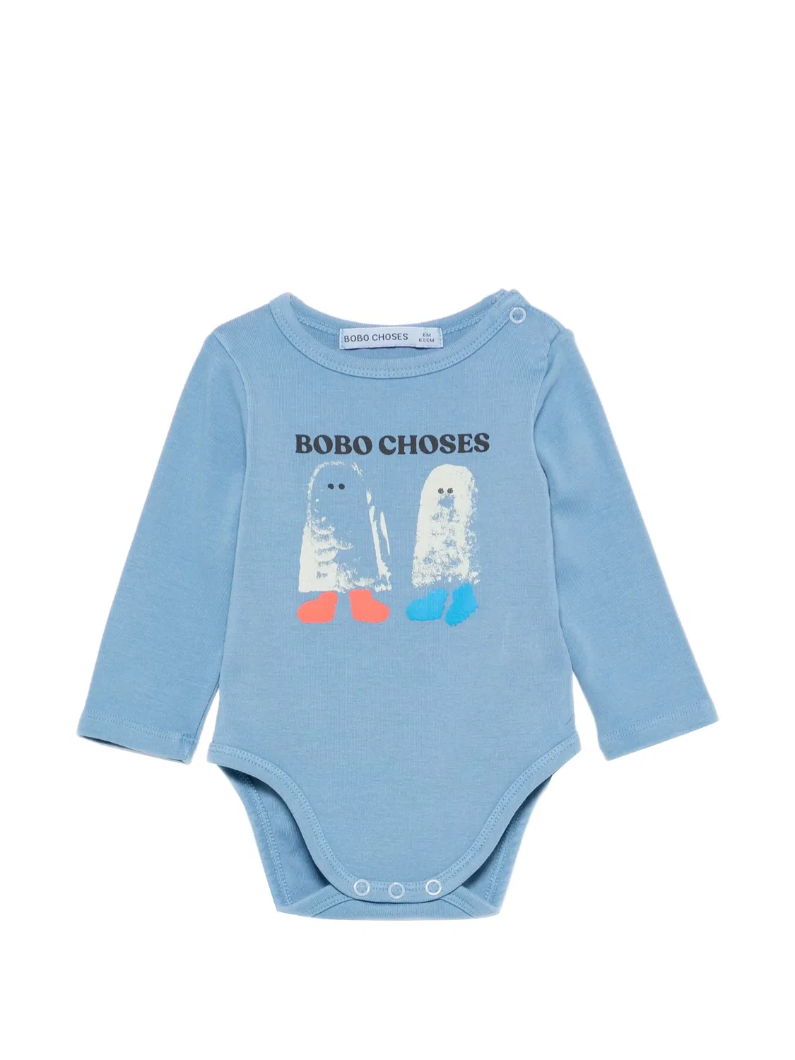 Боди с длинными рукавами и графичным принтом Bobo Choses, синий