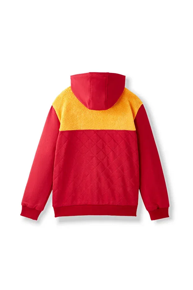 Детское худи для девочек спортивная Galatasaray kids hoodie c252066 Gsstore, Yellow Red — фото 2