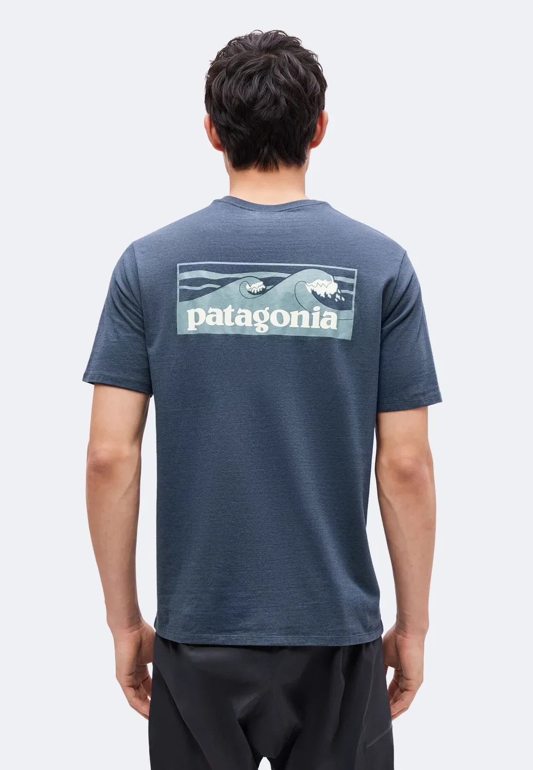 Футболка с принтом Boardshort logo pocket responsibili-tee Patagonia, Summit Blue