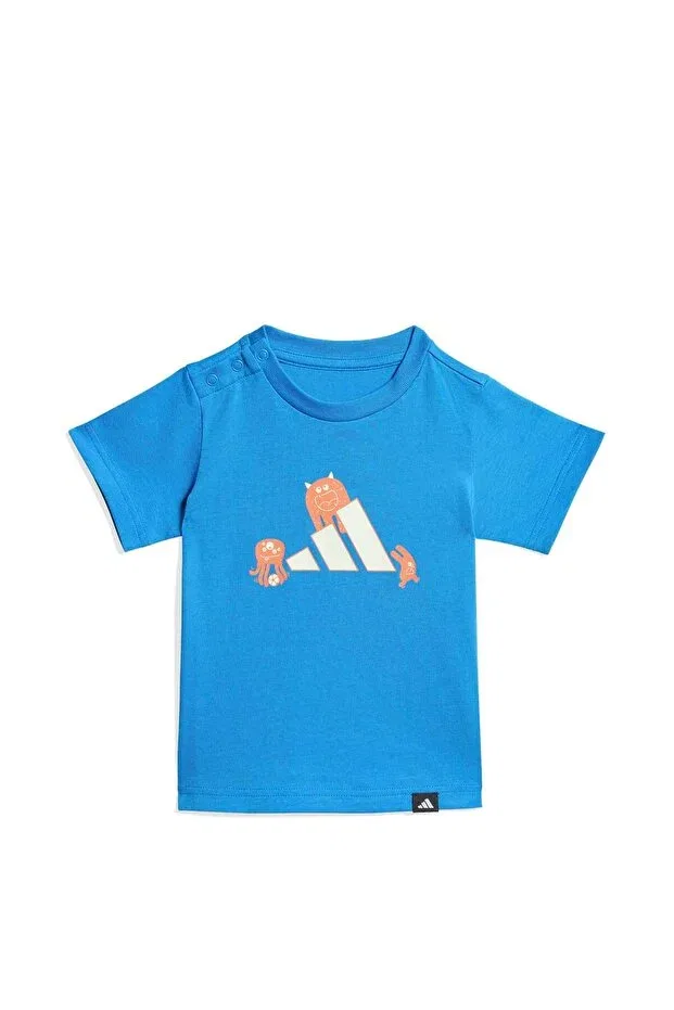 Детская футболка с принтом Adidas, Blue