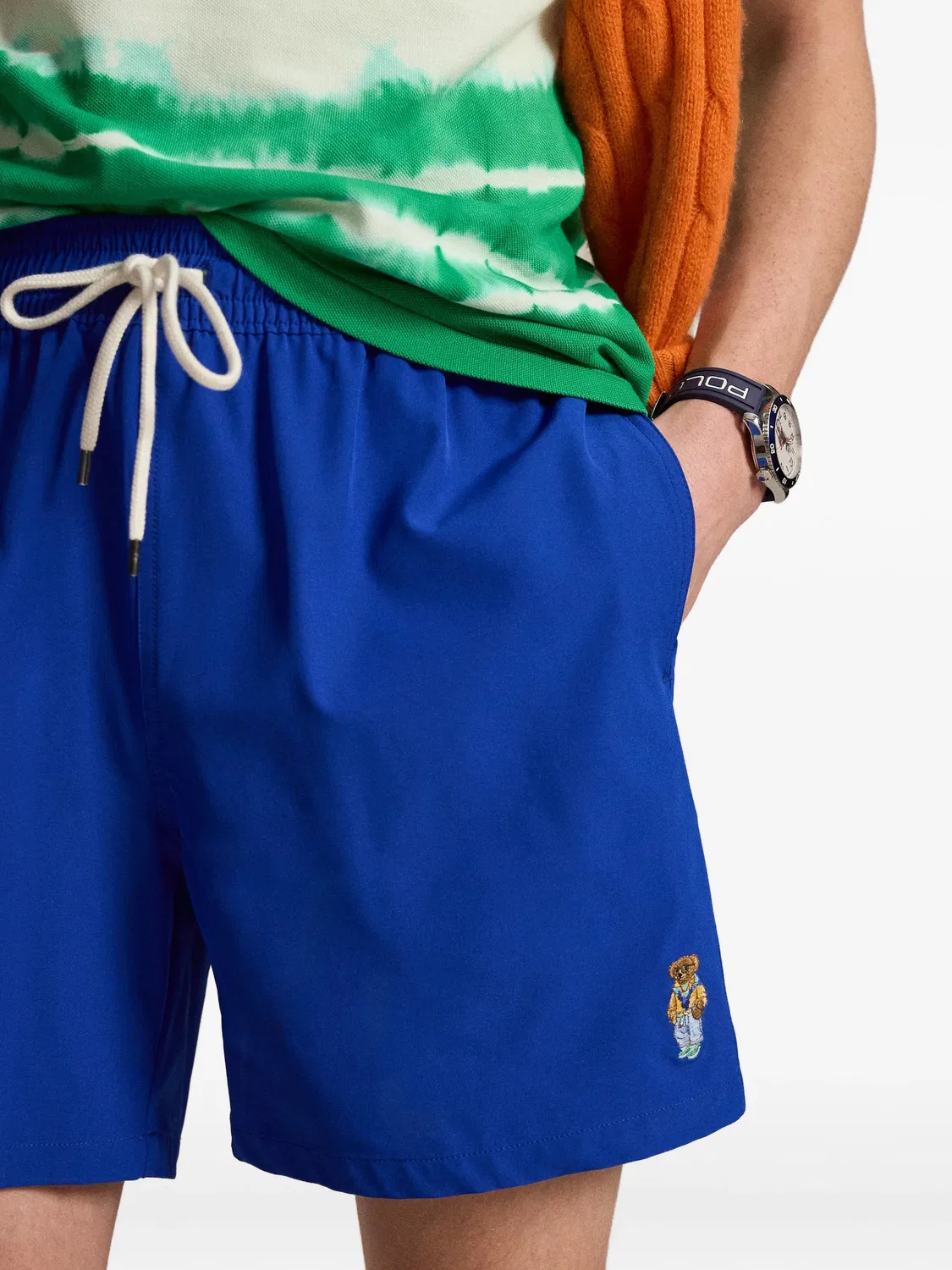 Плавательные шорты с вышивкой Polo Ralph Lauren, синий — фото 3