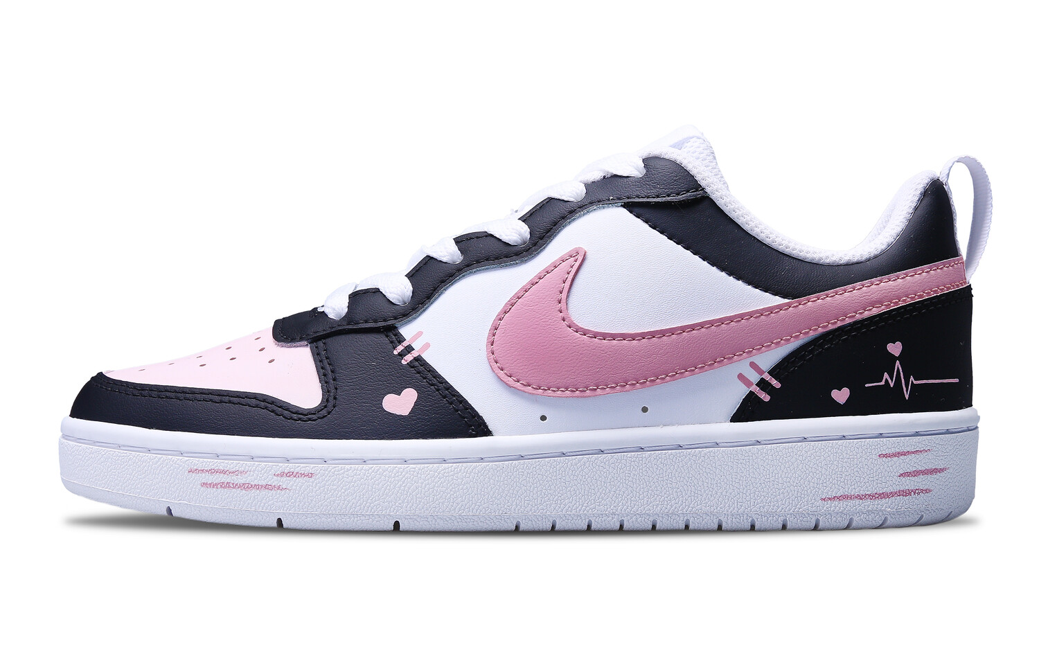 

Кроссовки Nike Court Borough Skateboard Shoes Women's Low-Top Pink, Черный, Кроссовки Nike Court Borough Skateboard Shoes Women's Low-Top Pink