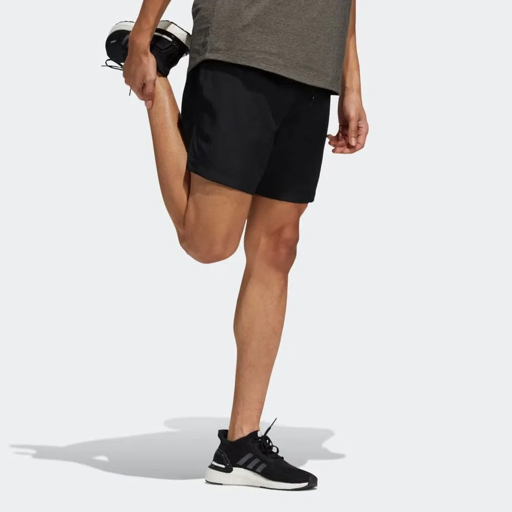 Шорты спортивные дышащие на шнуровке Adidas, черный — фото 4
