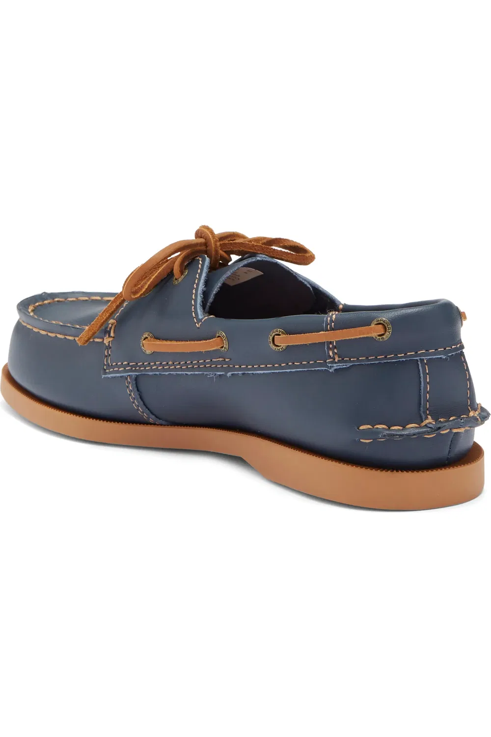 Детские туфли лоферы на шнуровке Authentic Original 2-Eye Boat Shoe Sperry, темно-синий — фото 2