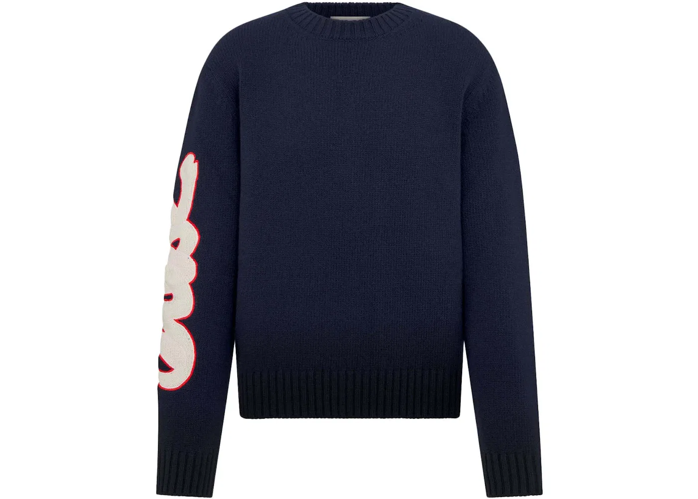 Мужской свитер с принтом KAWS Dior, Blue Wool Knit