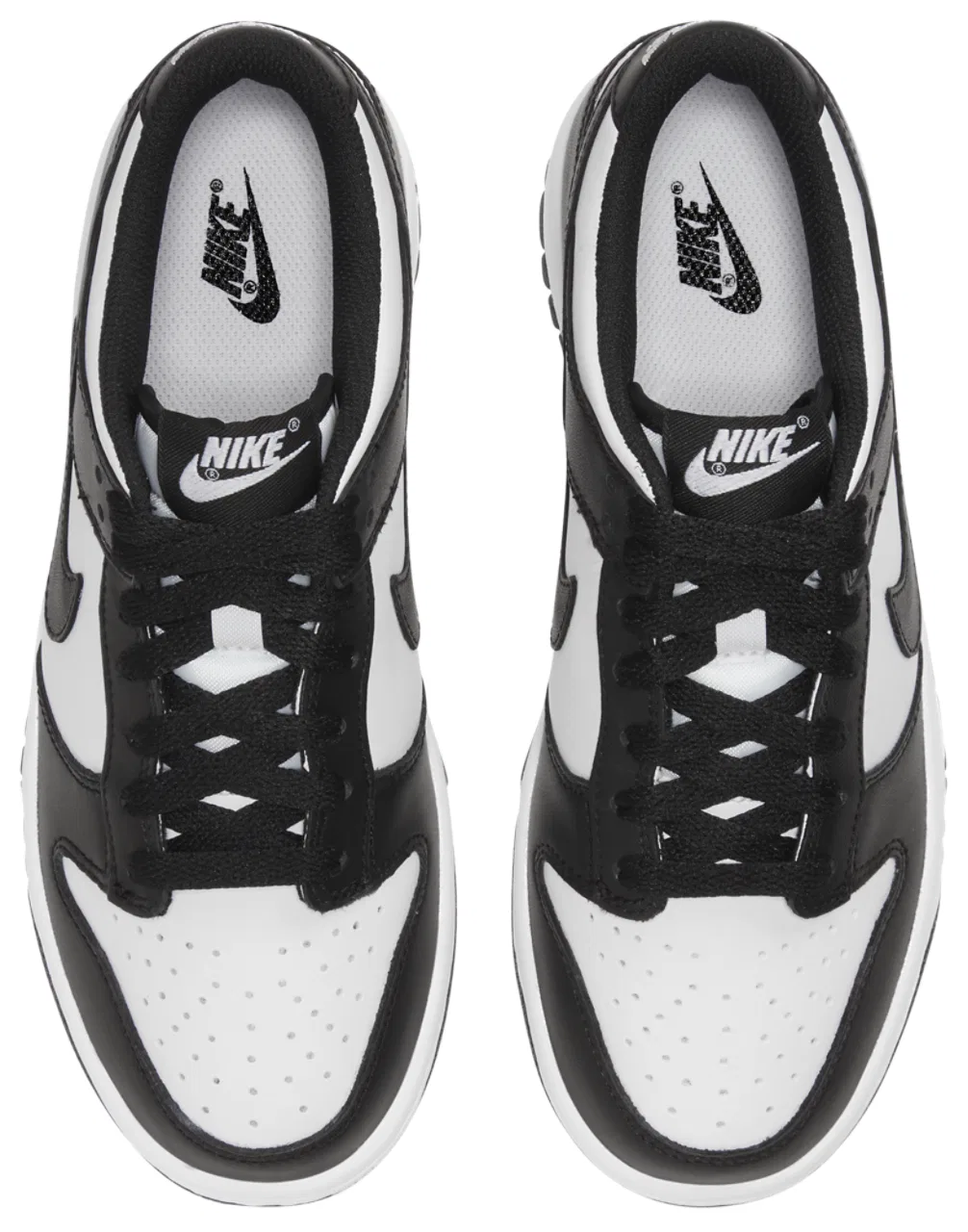 Кроссовки для мальчиков Dunk Low Nike, белый/черный — фото 4
