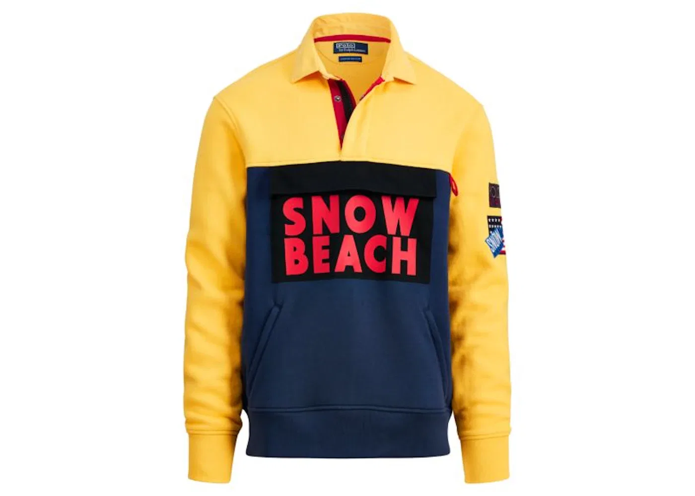 Мужская рубашка-регби с принтом Polo Ralph Lauren, Chrome Yellow