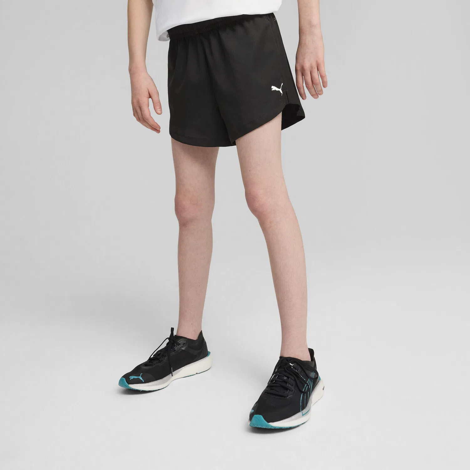 Детские шорты для девочек с утяжкой Train All Day ESS Puma, Schwarz Aschgrau — фото 2