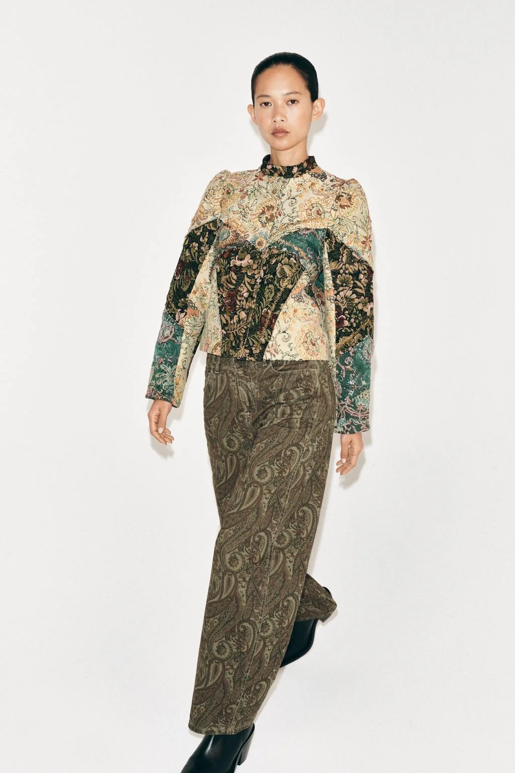 Кардиган Zara Jacquard ZW Collection, разноцветный — фото 2