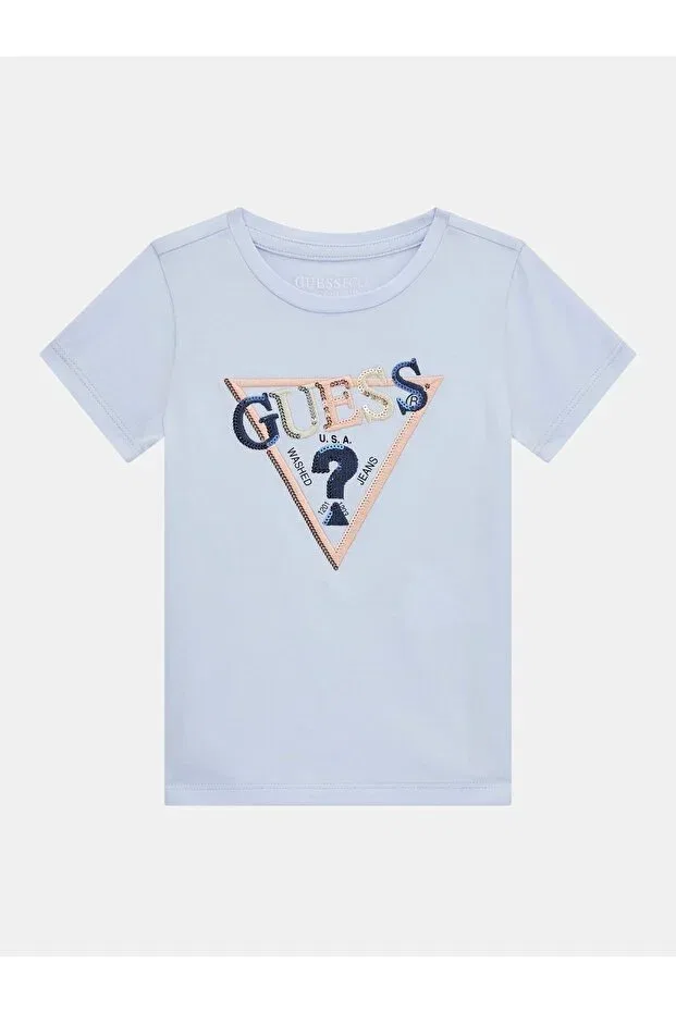 Детская футболка с принтом High Low Ss T-Shirt Guess, Gray