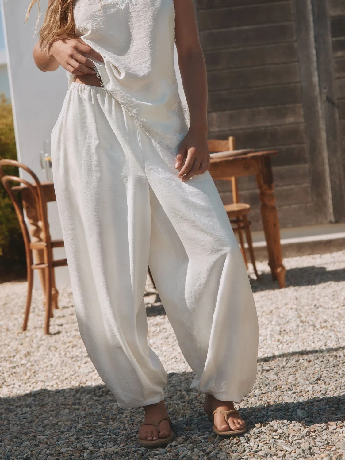 Брюки свободного кроя Oyster Balloon Trousers Next, Oyster