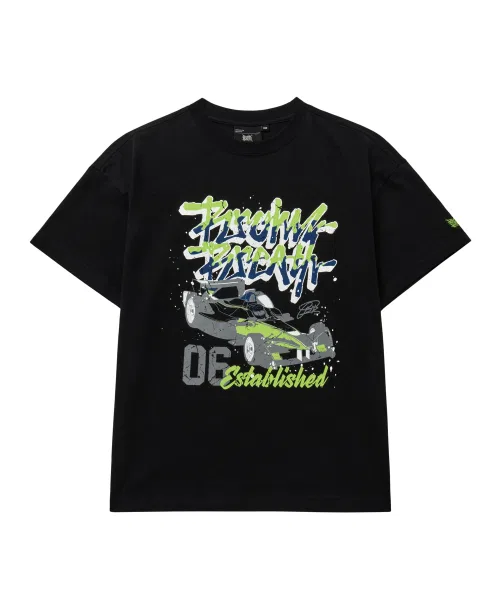 Детская футболка с принтом Holiday BB Car Tee BROWNBREATH KIDS, Black — фото 2