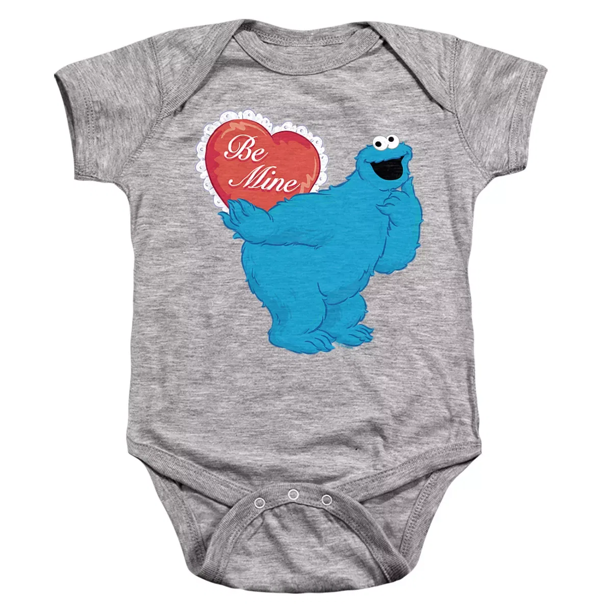 Детское боди с коротким рукавом Sesame Street, Athletic Heather
