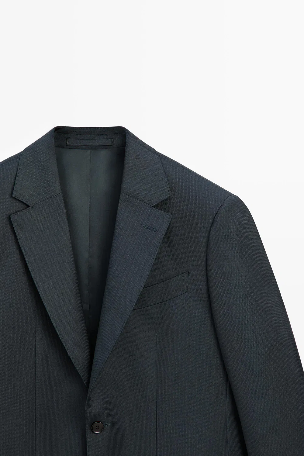 Блейзер Massimo Dutti, для костюма, темно-синий — фото 4