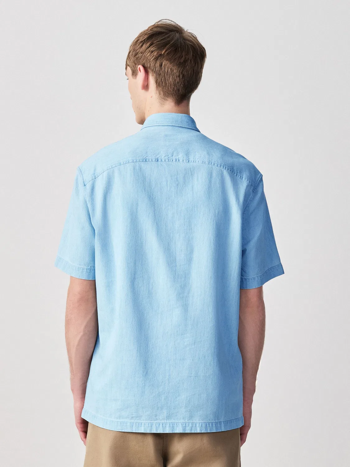 Джинсовая рубашка Bleach Relaxed Fit Denim Pocket Short Sleeve Shirt Next, Bleach — фото 3