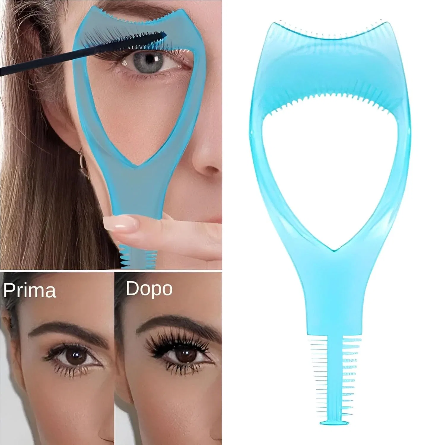 Ресничный щиток для туши, многоразовый, синий, Generisch — фото 2