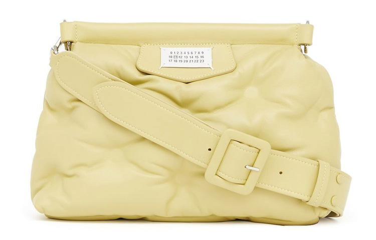 

Maison Margiela Сумка кроссбоди, наплечная сумка мужская Yellow из натуральной кожи ягненка с отделкой из телячьей кожи