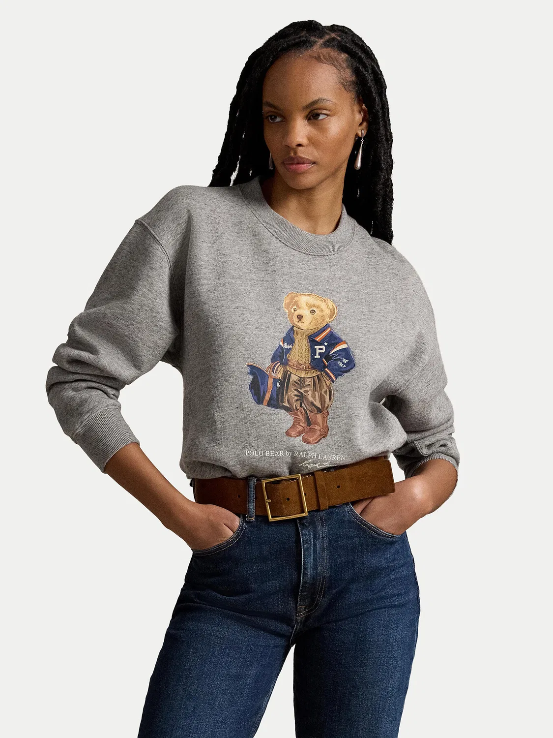 Женская толстовка стандартного кроя Polo Ralph Lauren, серый