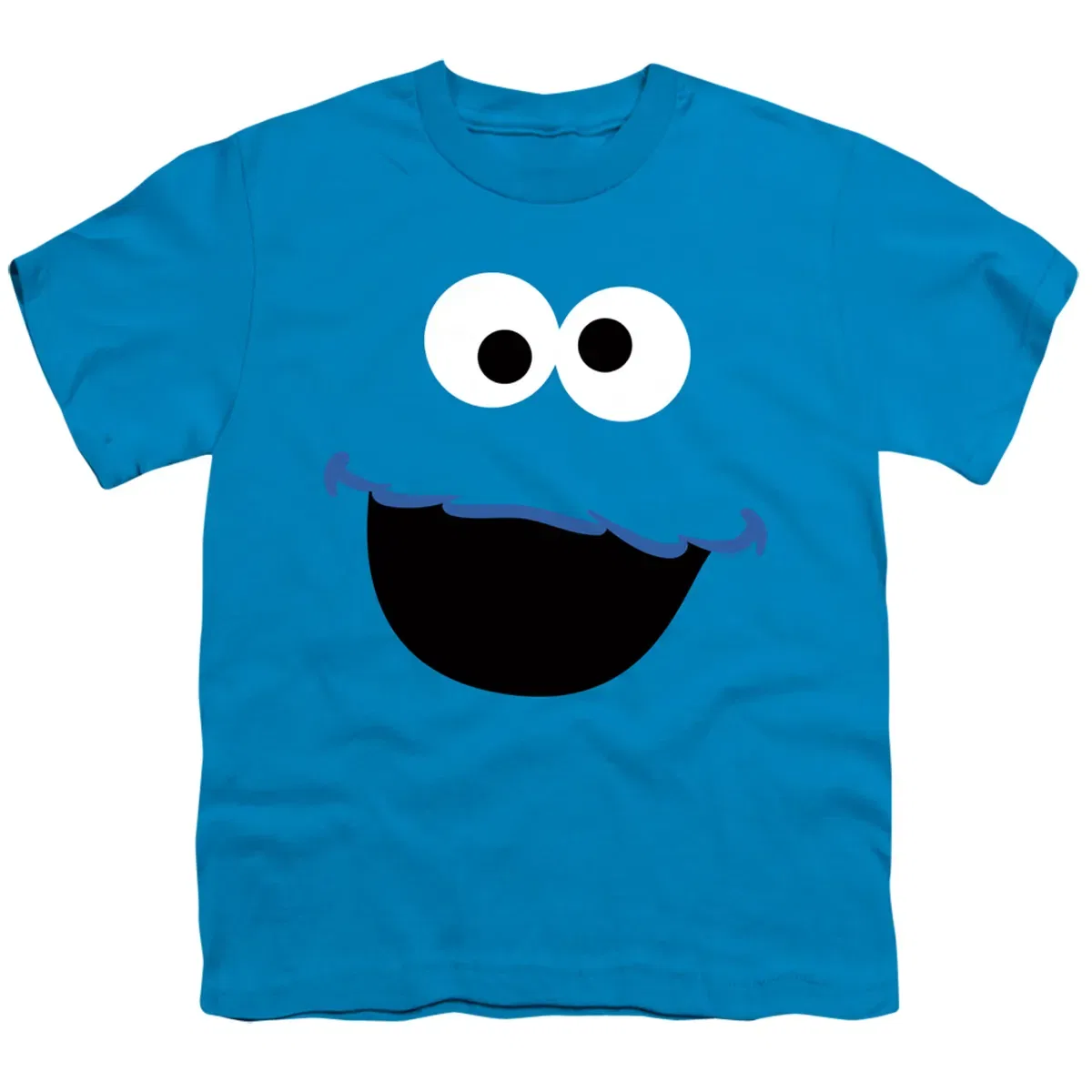 Футболка с принтом Cookie Monster Face Sesame Street, Blue