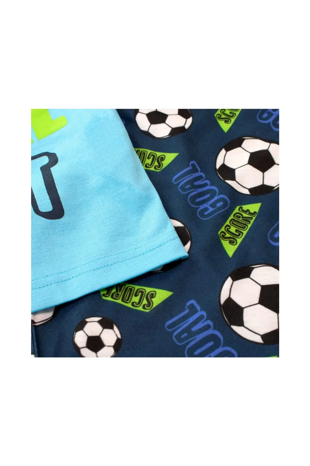 Пижама с принтом Eat Sleep Football Harry Bear, Blue — фото 4