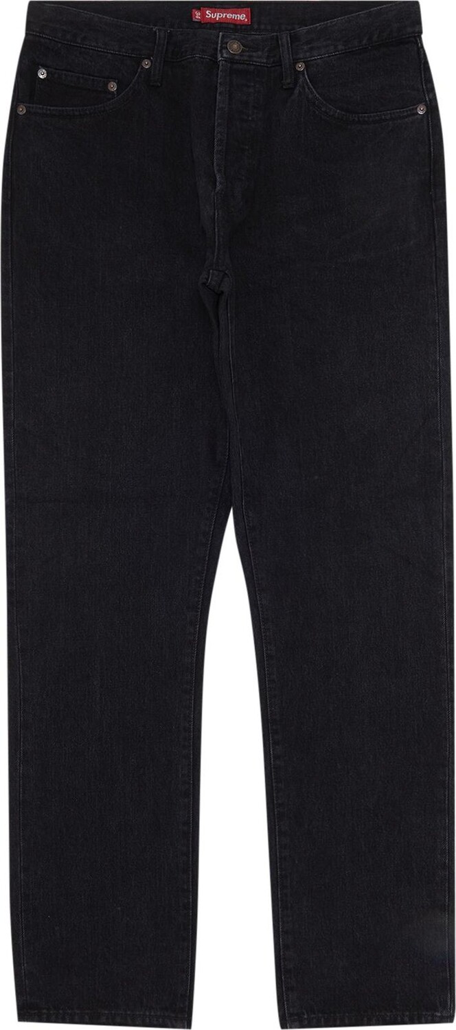 

Джинсы Supreme Stone Washed Slim Jean 'Washed Black', черный