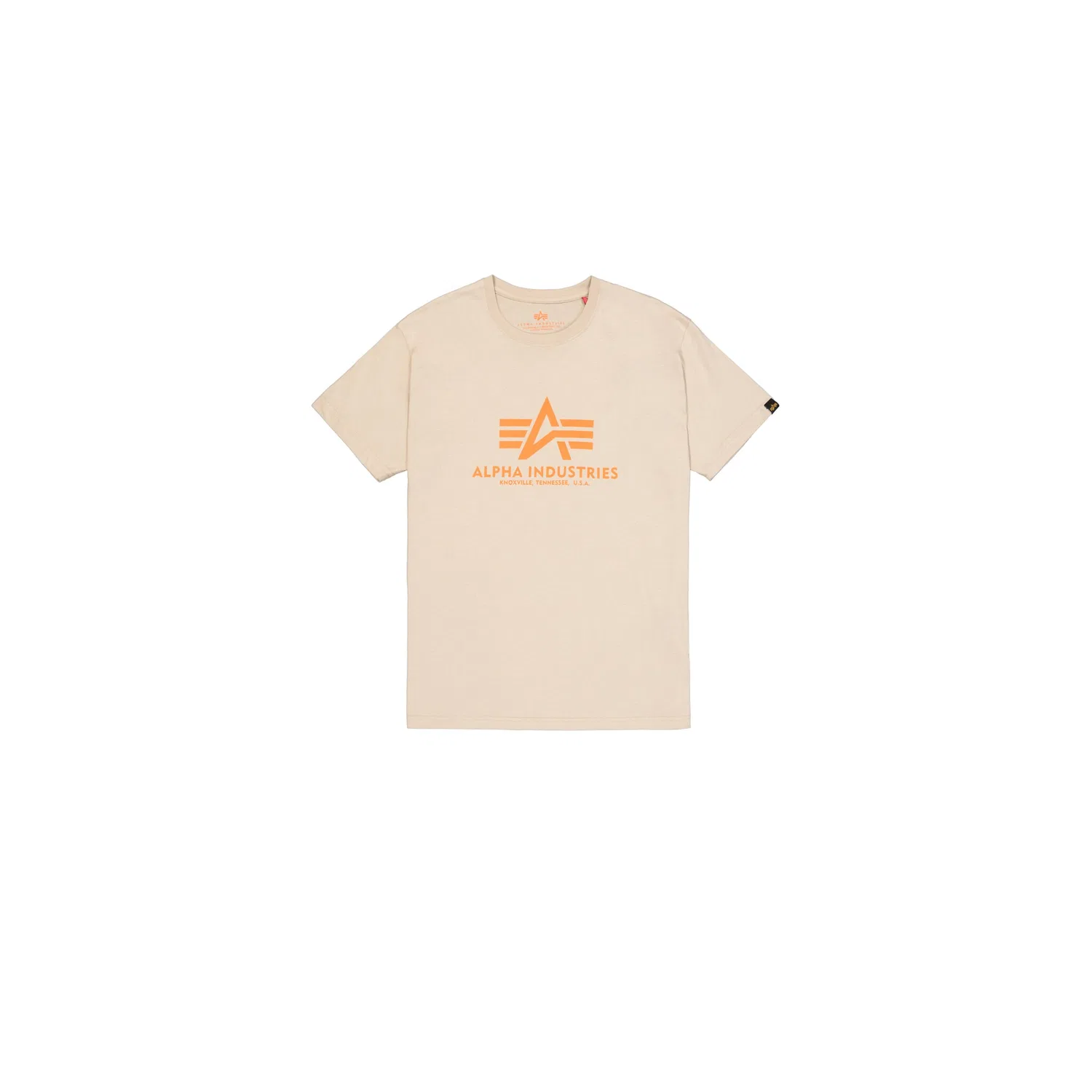 Детская хлопковая футболка Regular Fit Alpha Industries, Beige — фото 4