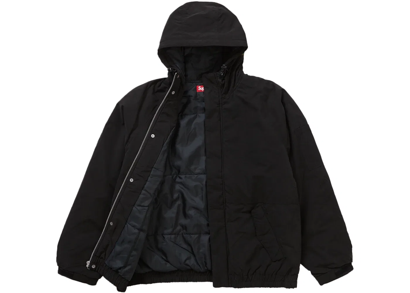 Мужская куртка с капюшоном Supreme Needlepoint Jacket, Black — фото 2