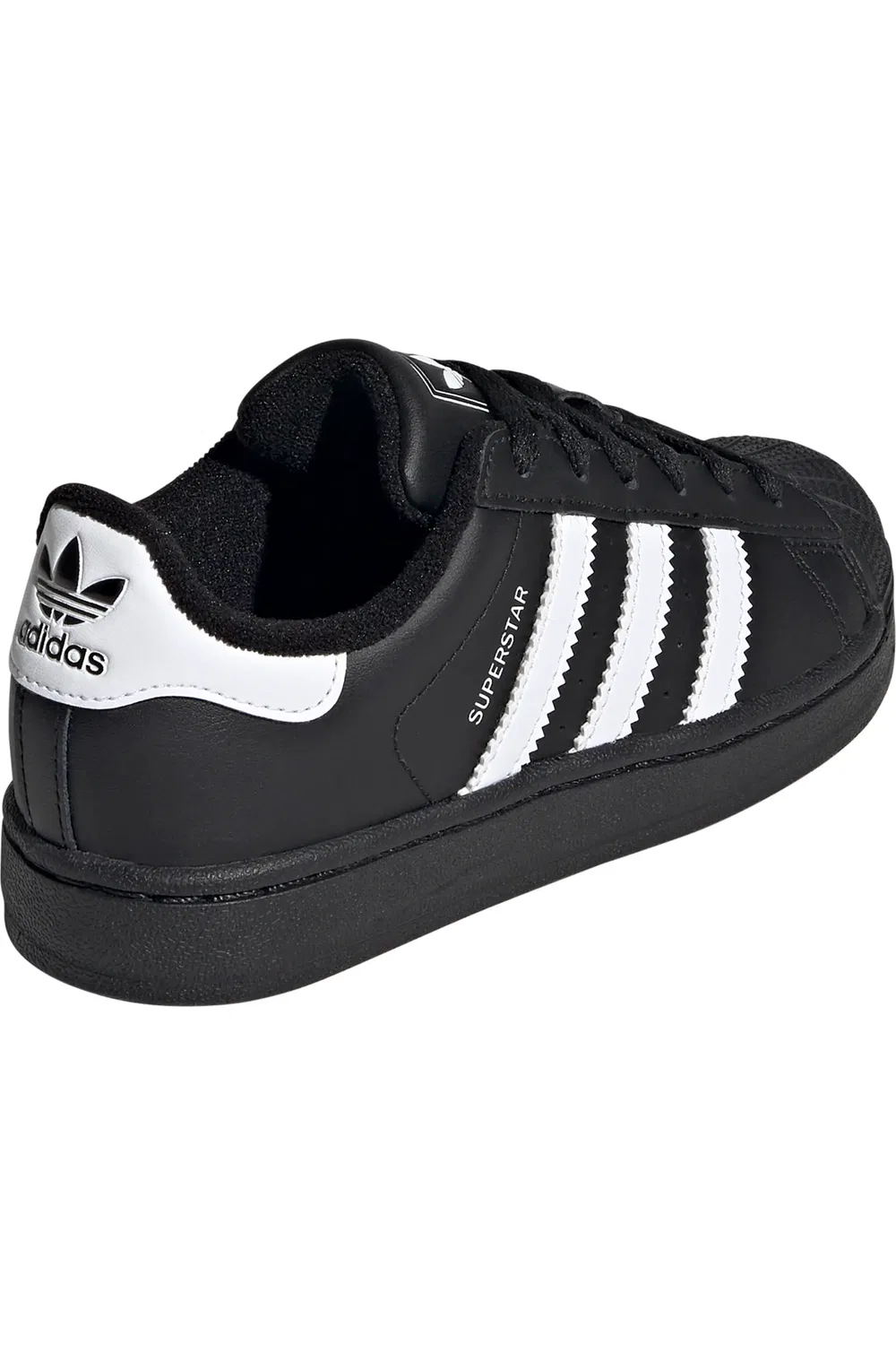 Кроссовки детские с мыском-ракушкой Superstar II adidas, черный/белый/черный — фото 2