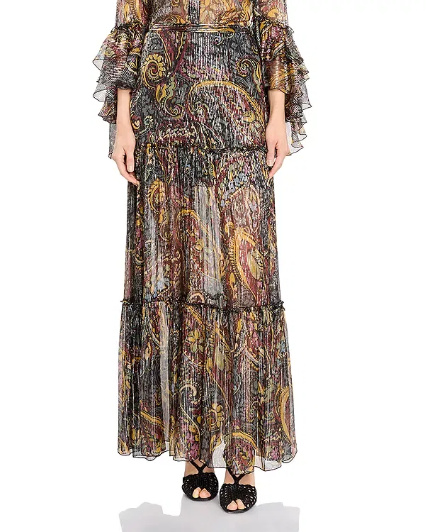 Женская юбка макси с принтом Etro, Printed Black