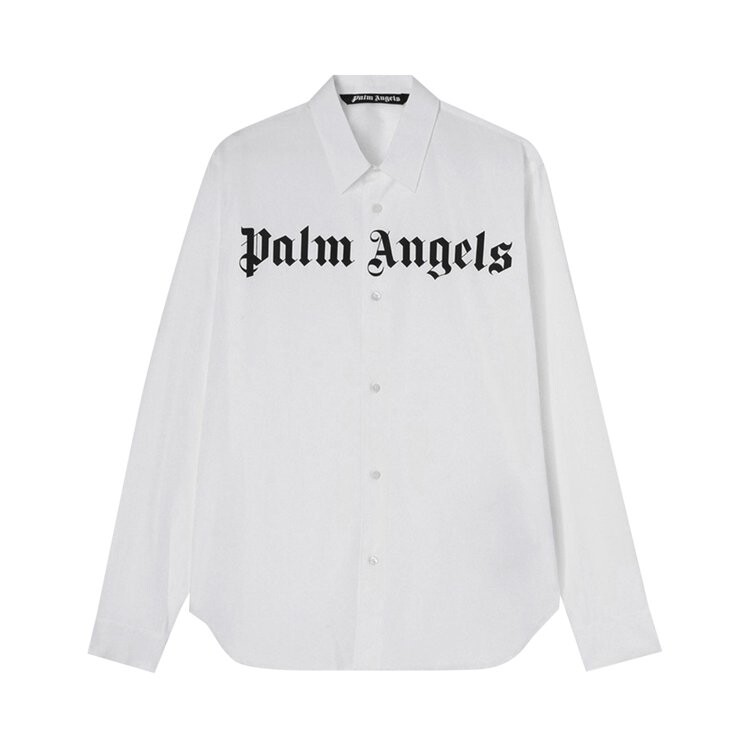 

Рубашка Palm Angels Classic Logo Shirt 'White/Black', белый
