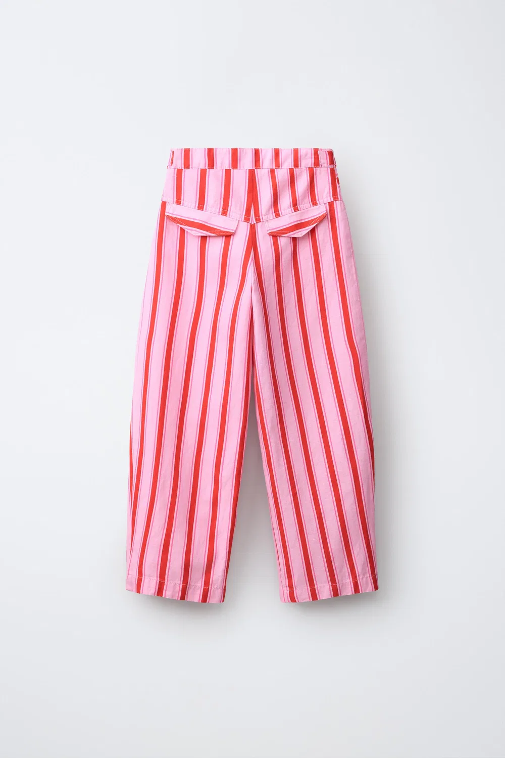 Полосатые брюки "Бочка" ZARA, Pink — фото 2
