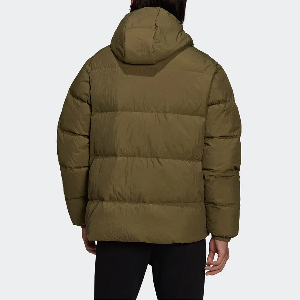 Мужское худи с капюшоном утепленное пуховик Adidas Originals, Olive — фото 3