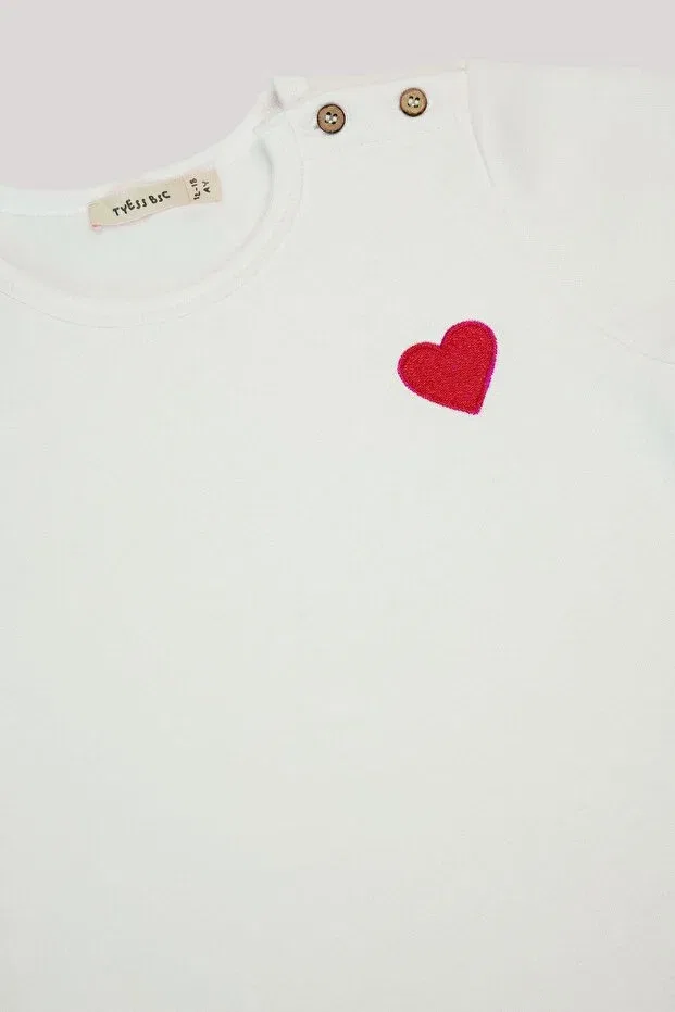 Детский комбинезон для девочек с принтом Tyess Basic, White — фото 3
