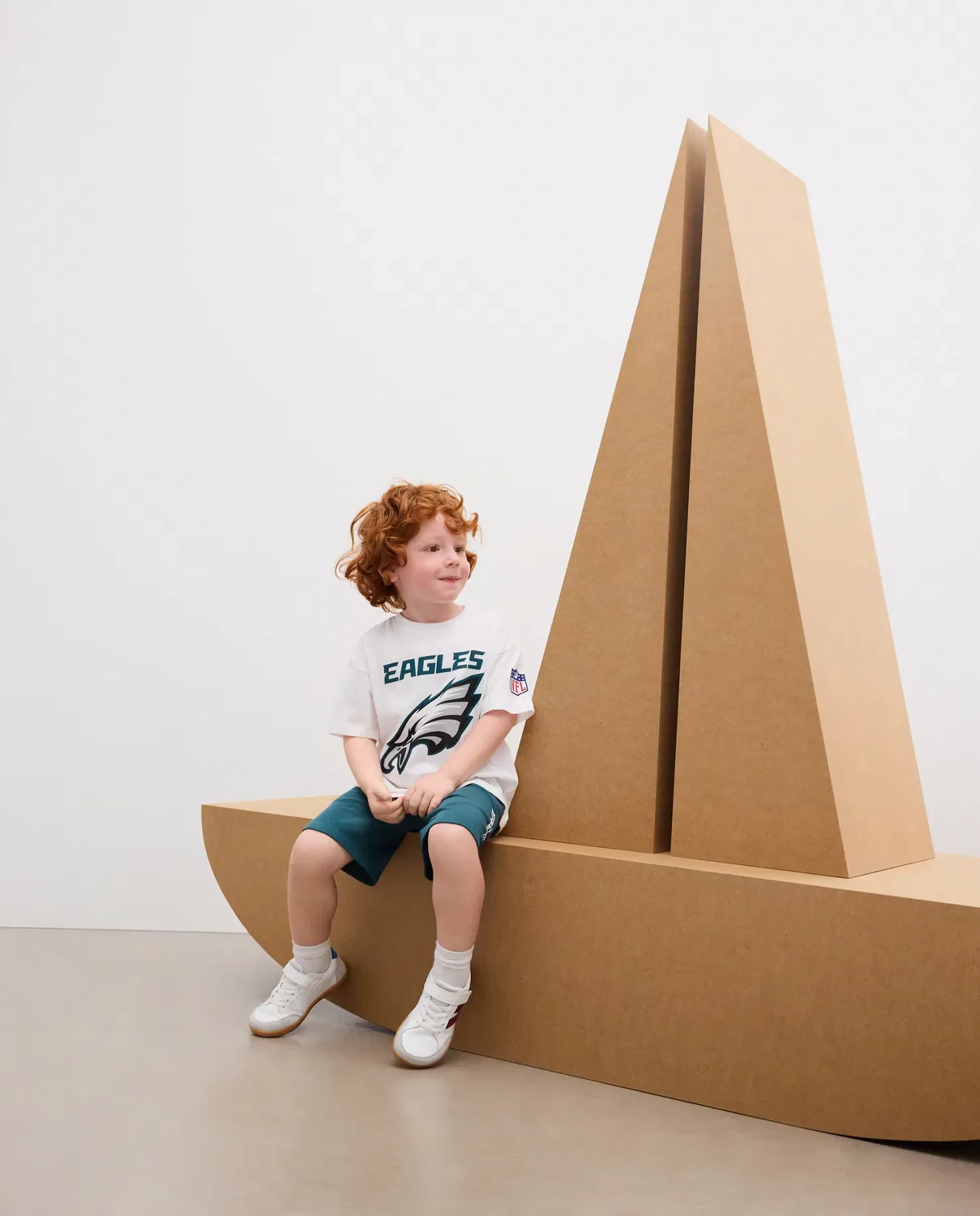 Детский комплект для мальчиков с принтом NFL EAGLES Kids El Corte Inglés, Blanco