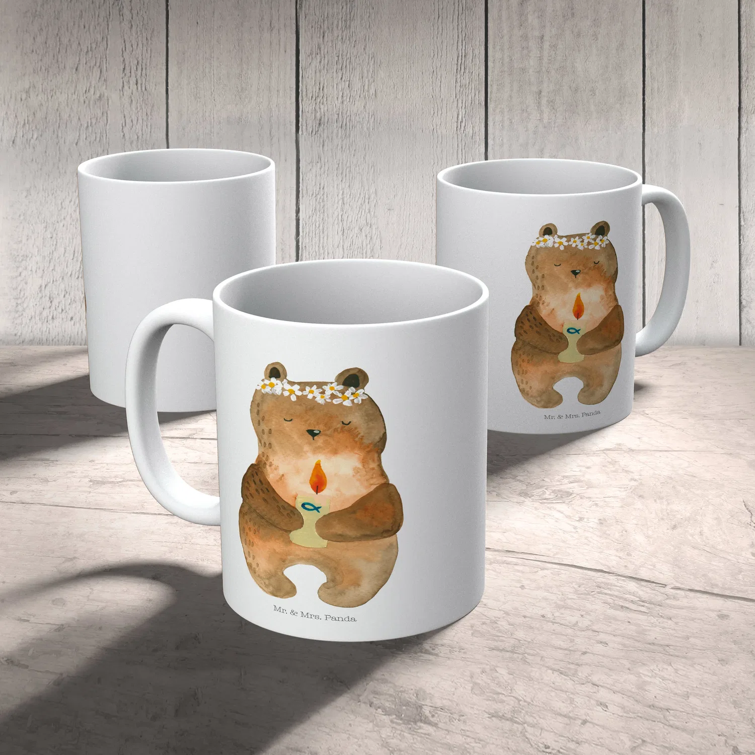 Детская кружка с медвежонком Mr. & Mrs. Panda, белый — фото 4