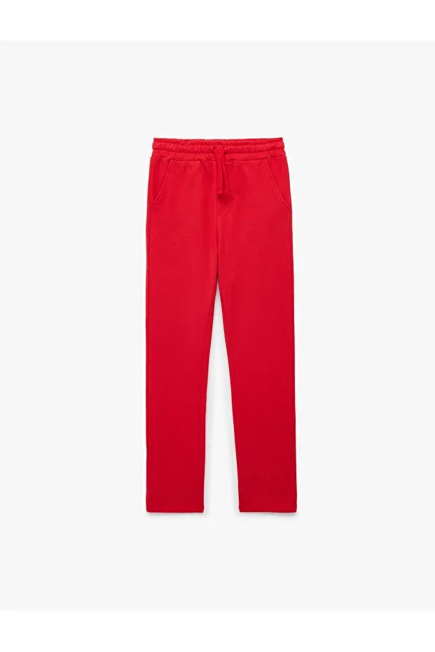 Детские спортивные штаны для мальчиков хлопковые Koton, Red — фото 4