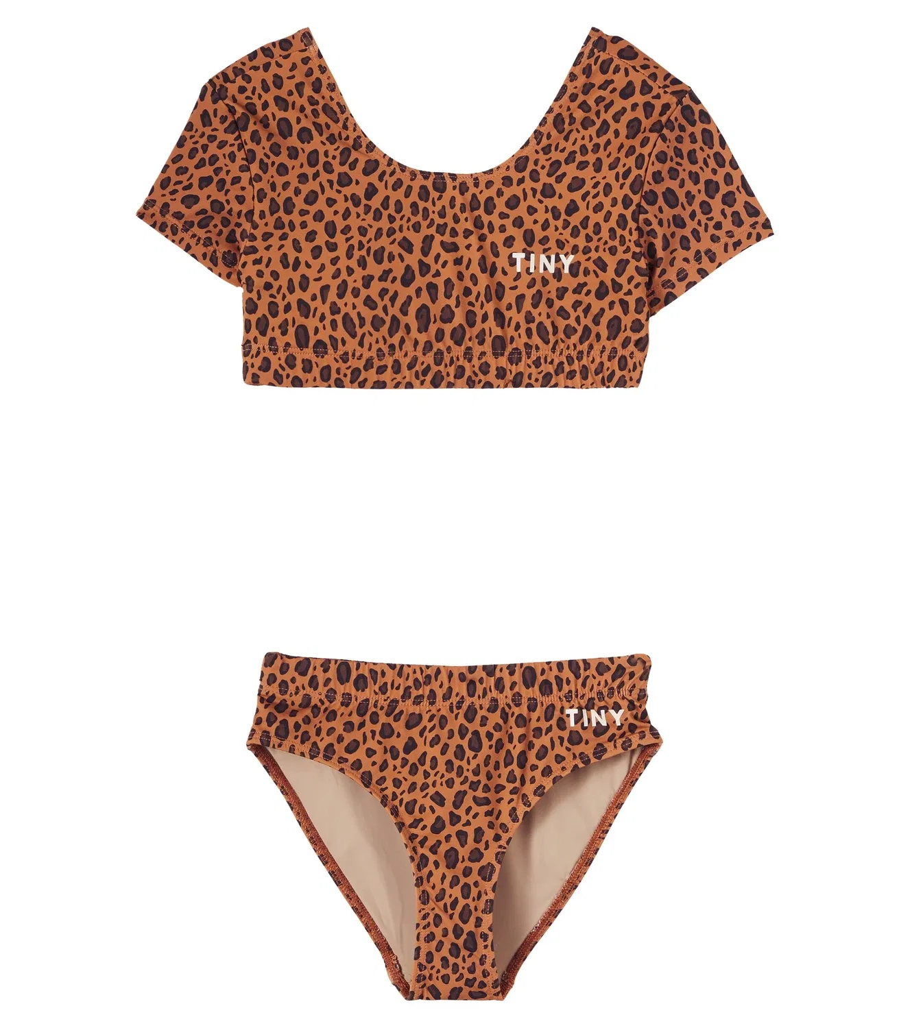 Комплект бикини с принтом Mini Animalistic Print Tinycottons, коричневый