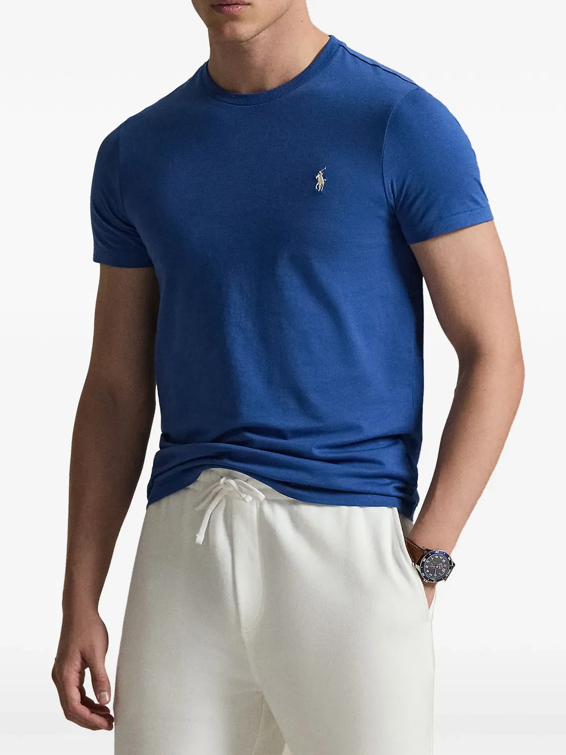 Футболка с круглым вырезом, синяя Polo Ralph Lauren, синий — фото 2