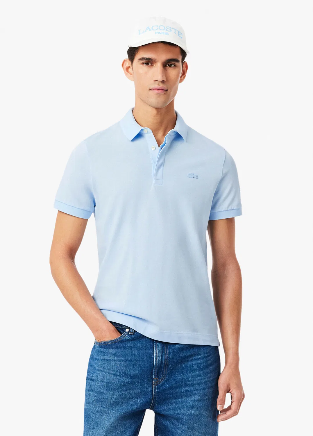 Поло Lacoste Regular Fit Paris, Açık Mavi