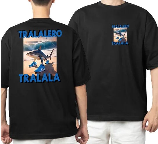 

Забавная футболка Trallalero Tralala Mem размер L, черный