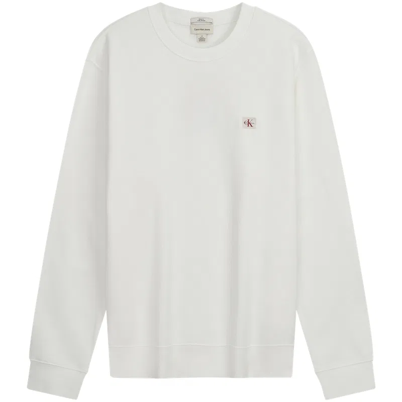 Мужской свитшот с круглым вырезом Calvin Klein, Moon White