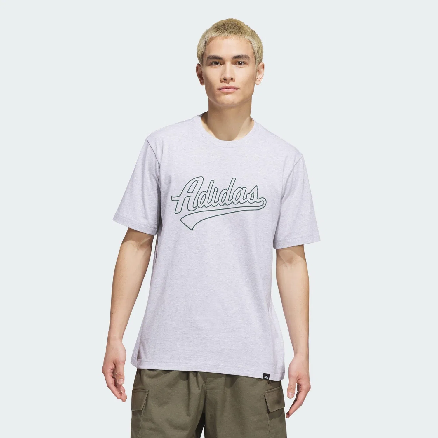 Мужская футболка с графическим принтом Varsity Tailsweep Adidas, Hellgrau
