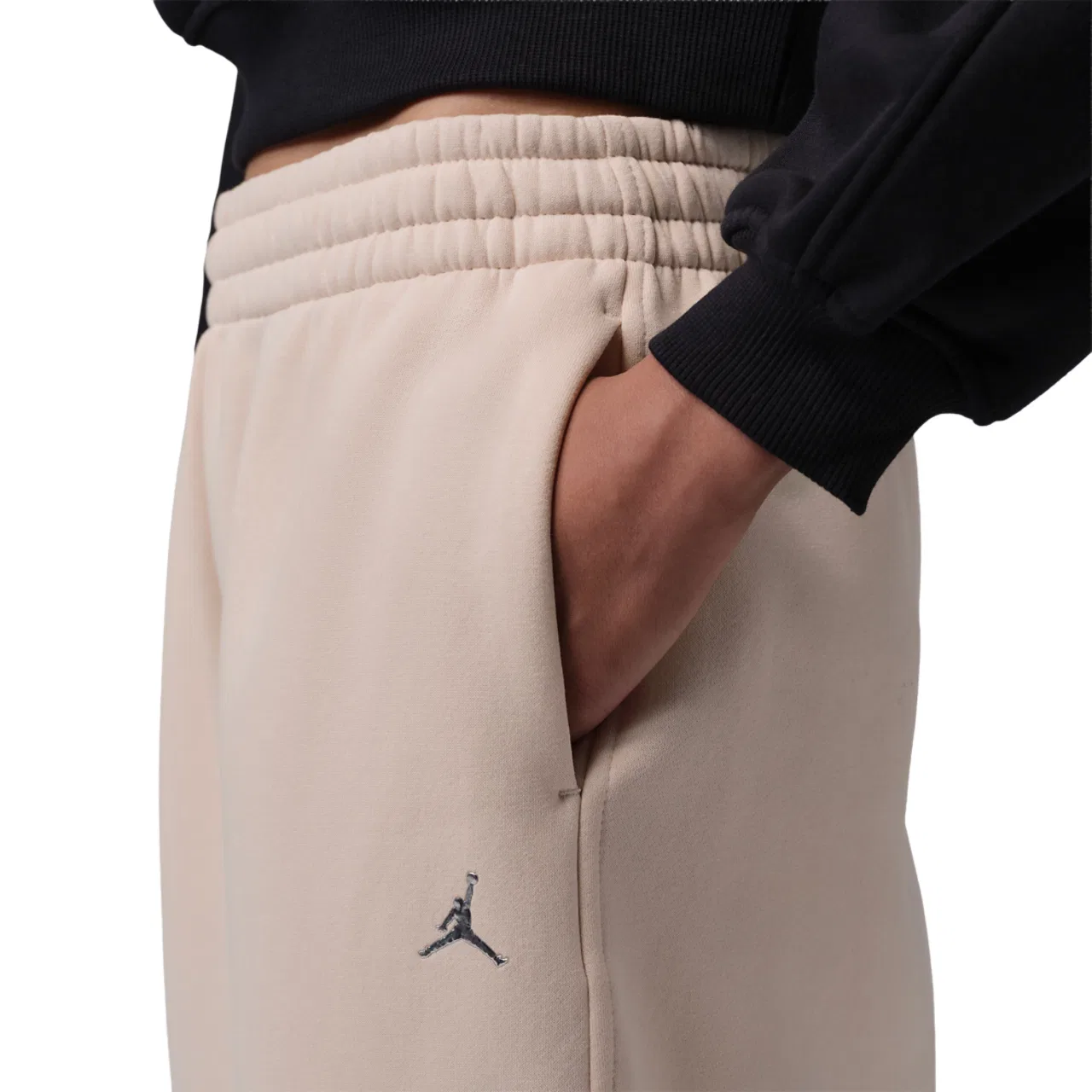 Женские спортивные штаны из футера с утяжкой Jordan Brooklyn Fleece Jogger Pant BB, Pearl White — фото 4