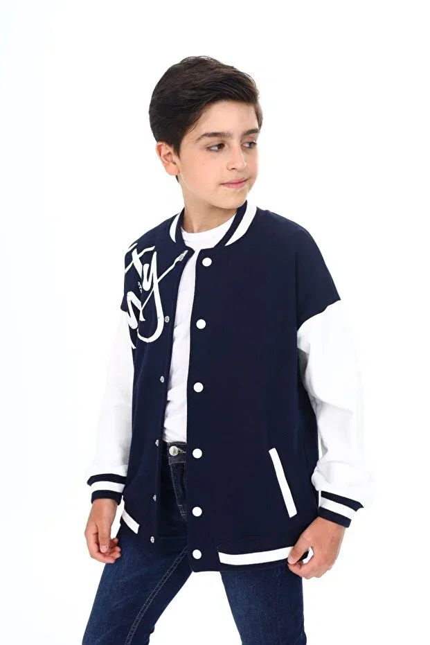 Детский кардиган с принтом Toontoy, Navy Blue — фото 2