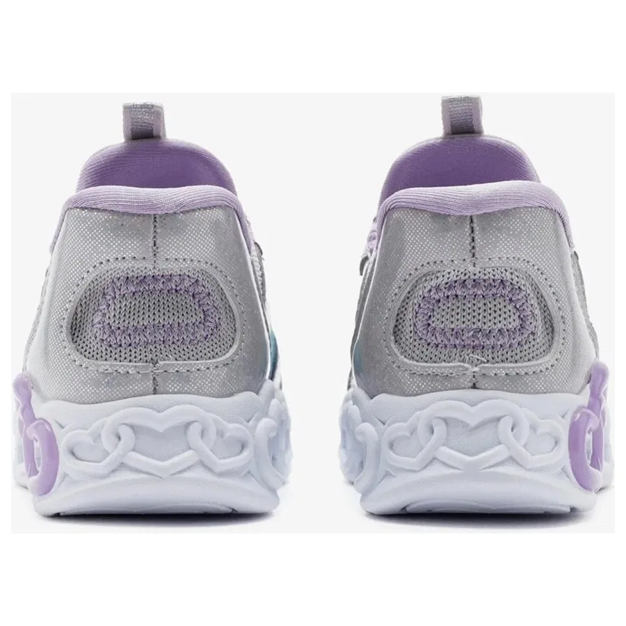 Детские кроссовки с подсветкой Infinite Heart Lights Eternal Shimmer Skechers, Серо-розовый — фото 3