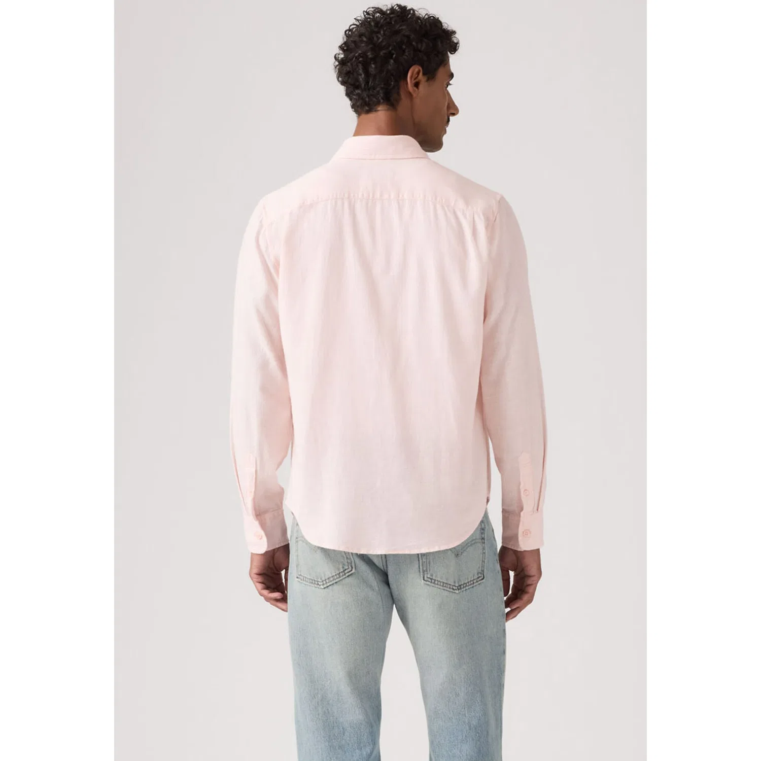 Мужская джинсовая рубашка с длинным рукавом Levi's, Crystal Pink Cotton Linen — фото 3