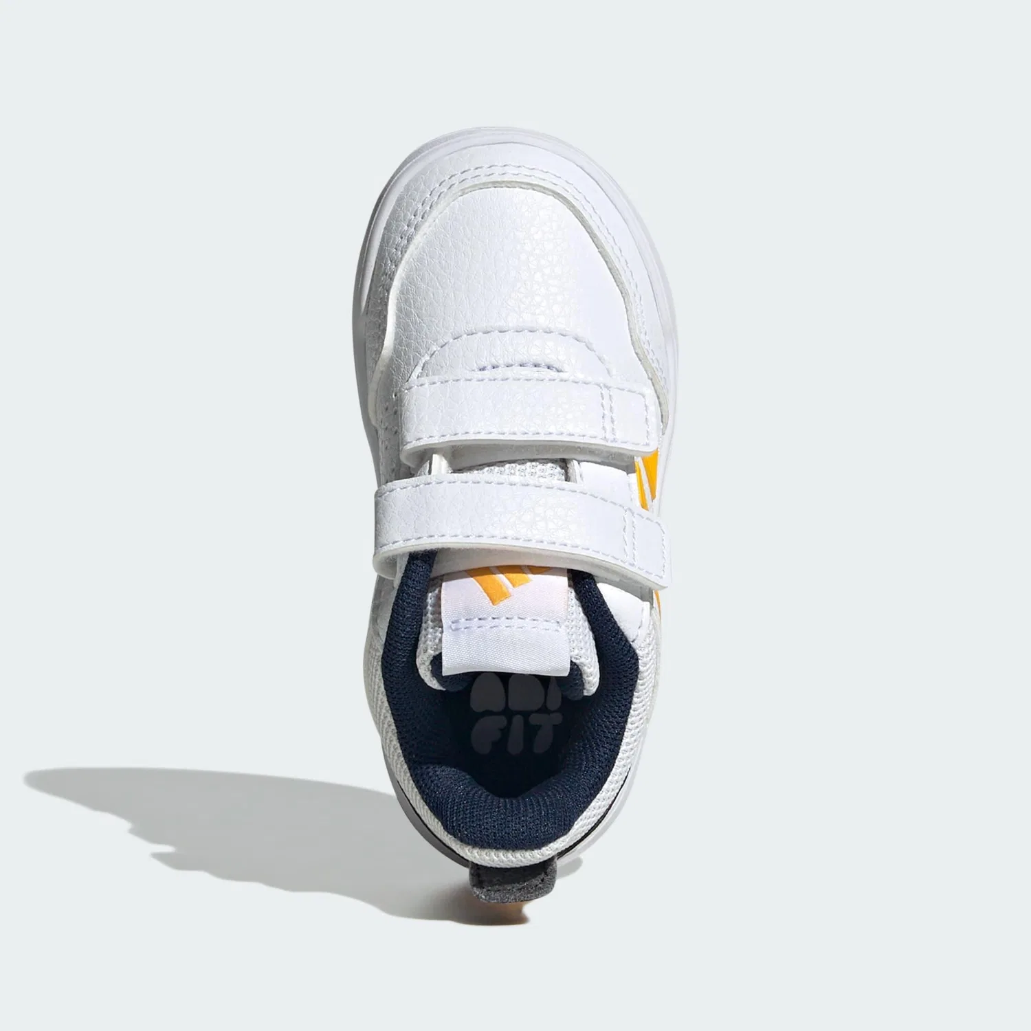 Детские кроссовки с липучками Tensaur Sport 3.0 Adidas, Weiss Gold Kosmosblau — фото 2