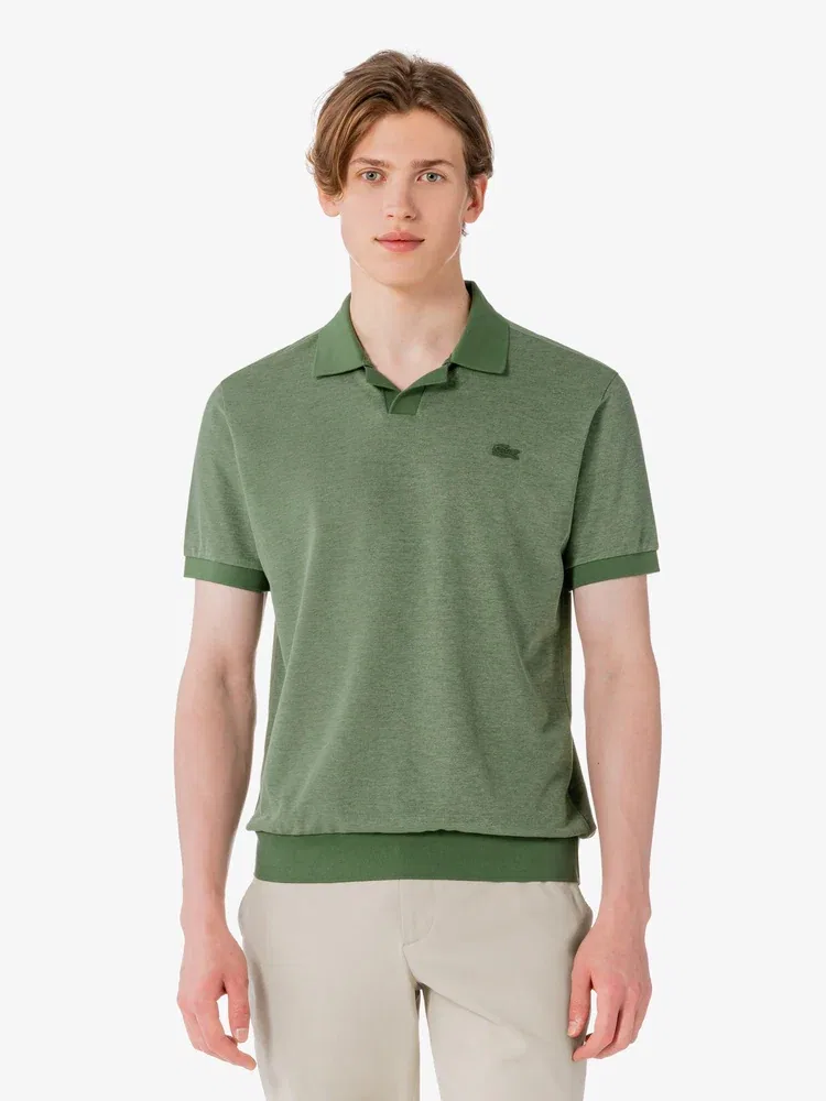 Поло мужское с открытым воротником, модель PH387E LACOSTE, Green — фото 4