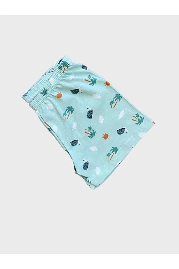 Детский комплект для мальчиков с принтом Boxer Shorts, Elmas Kids, Green — фото 3